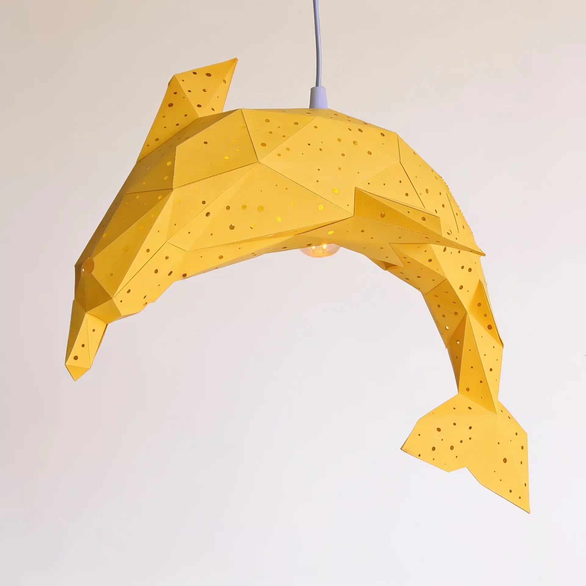 Bubble Delfin-Lampenschirm – DIY-Set, Gelb – Produktansicht