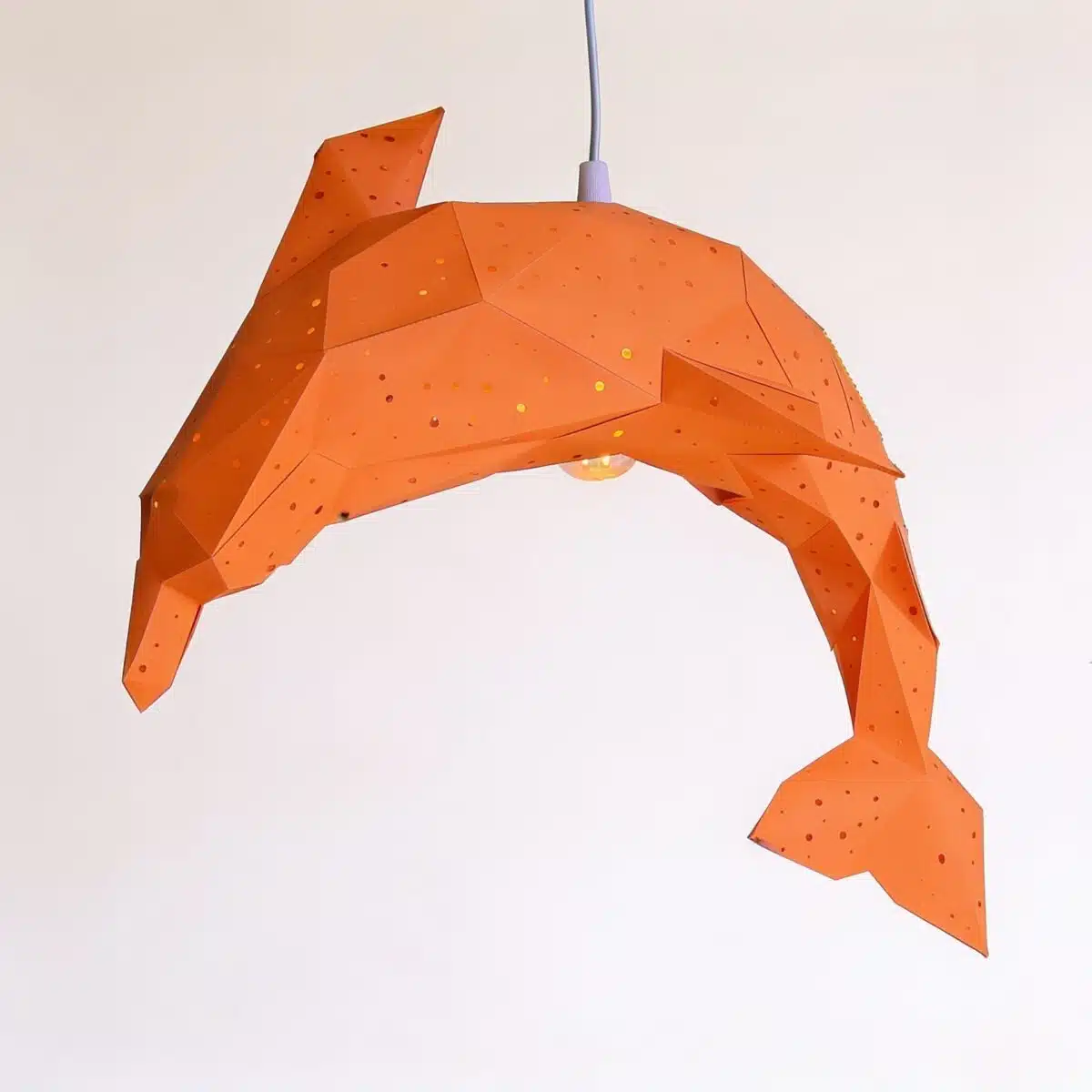 Bubble Delfin-Lampenschirm – DIY-Set, Orange – Produktansicht