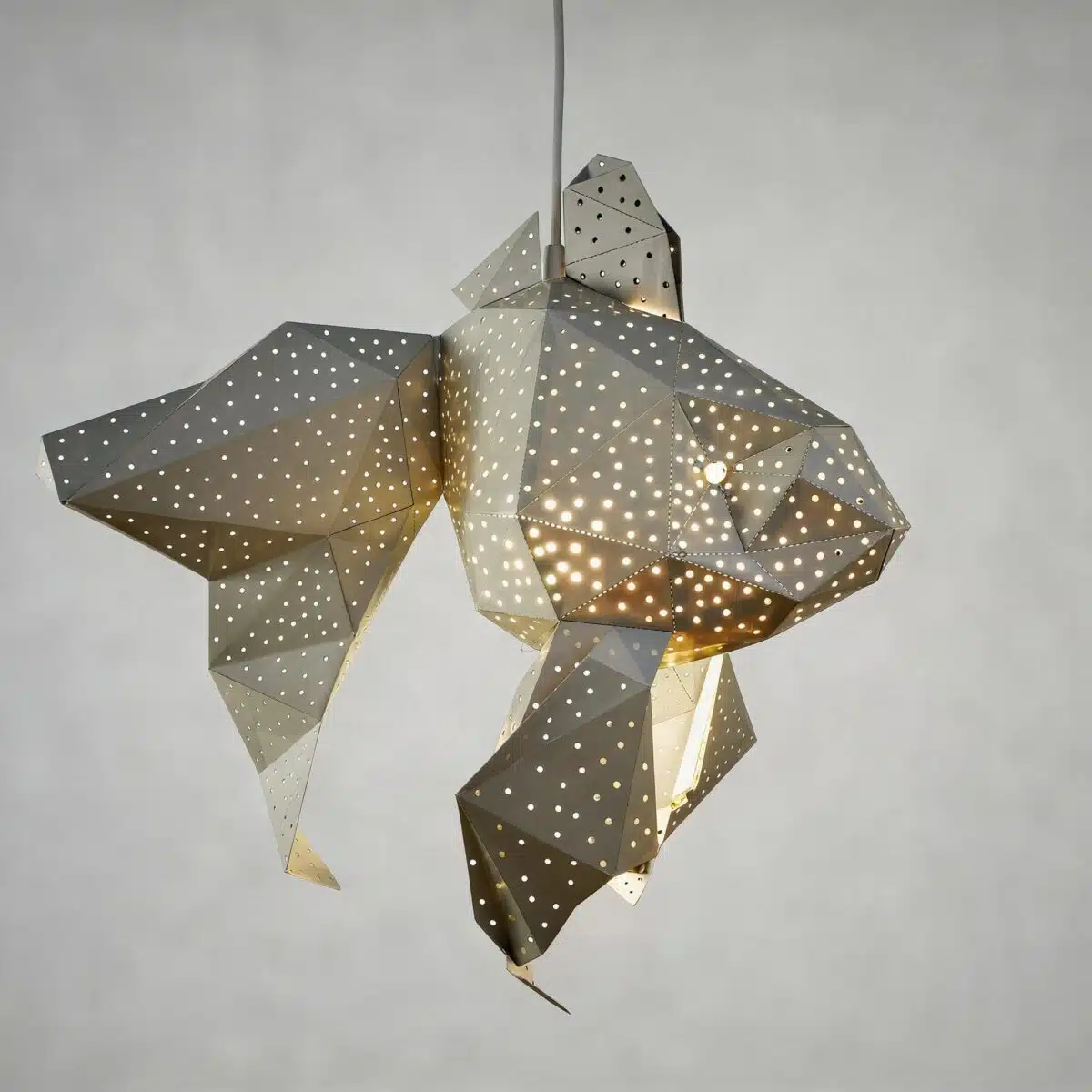 Bubble Goldfisch-Lampenschirm – DIY-Set, Grau – Produktansicht