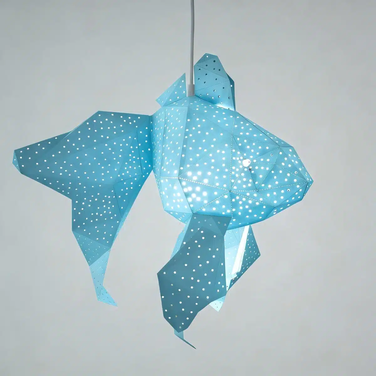 Bubble Goldfisch-Lampenschirm – DIY-Set, Ozeanblau – Produktansicht