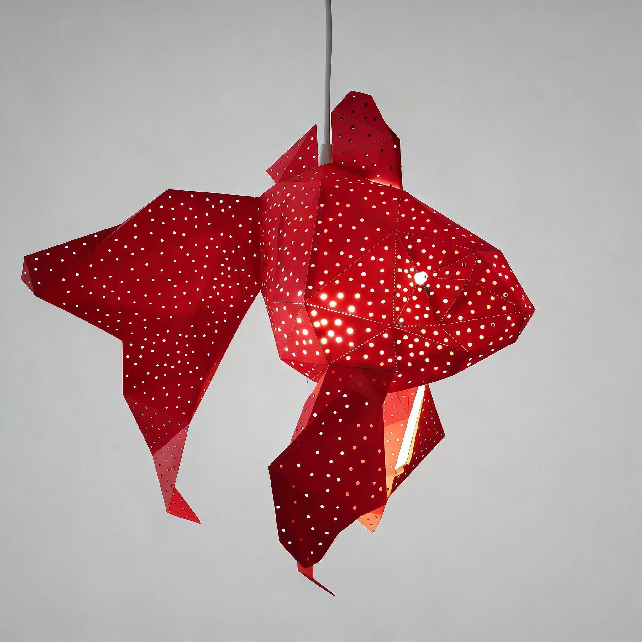 Bubble Goldfisch-Lampenschirm – DIY-Set, Rot – Produktansicht