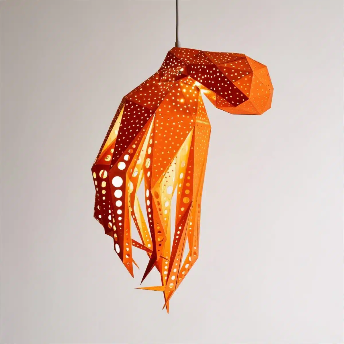 Bubble Oktopus-Lampenschirm – DIY-Set, Orange – Produktansicht