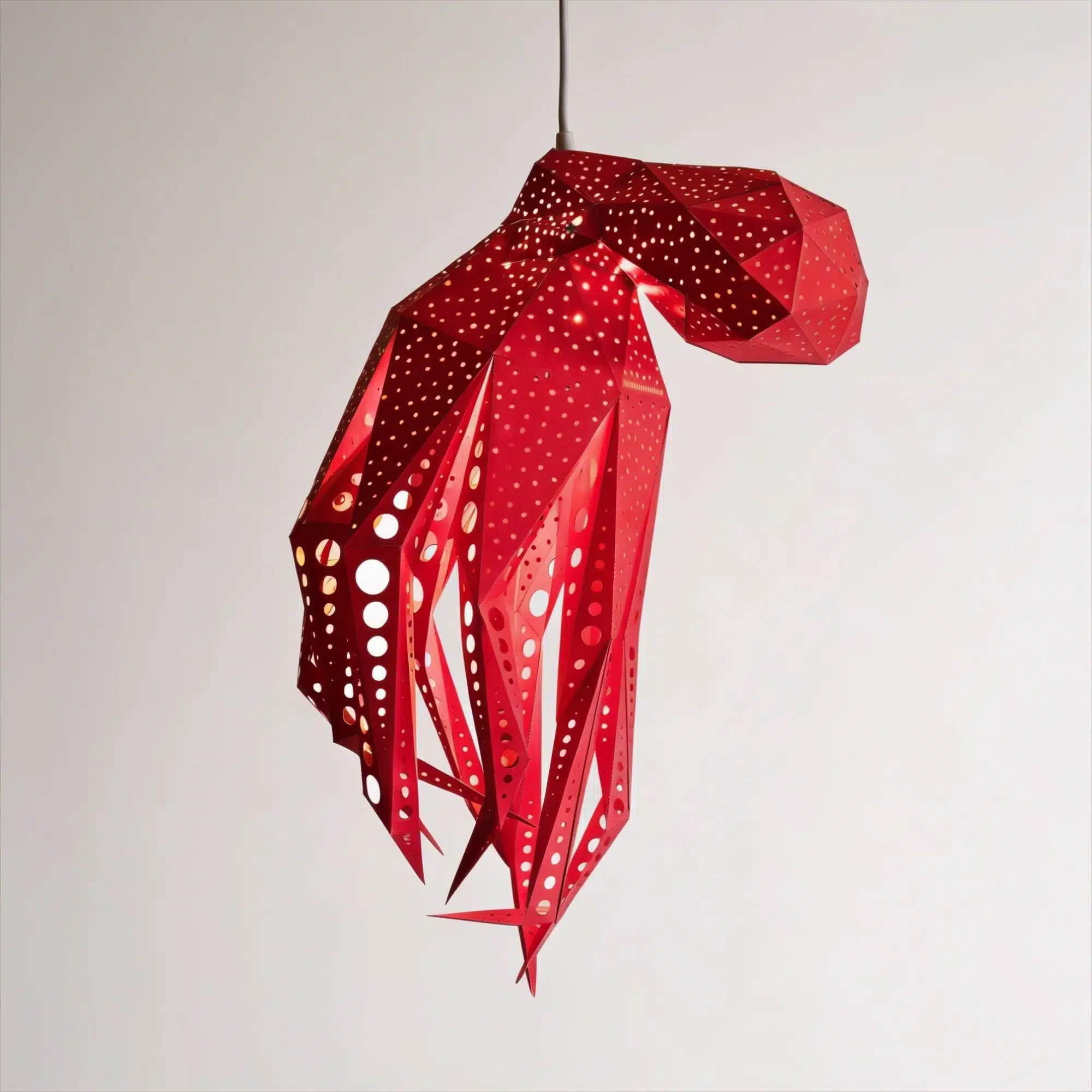 Bubble Oktopus-Lampenschirm – DIY-Set, Rot – Produktansicht