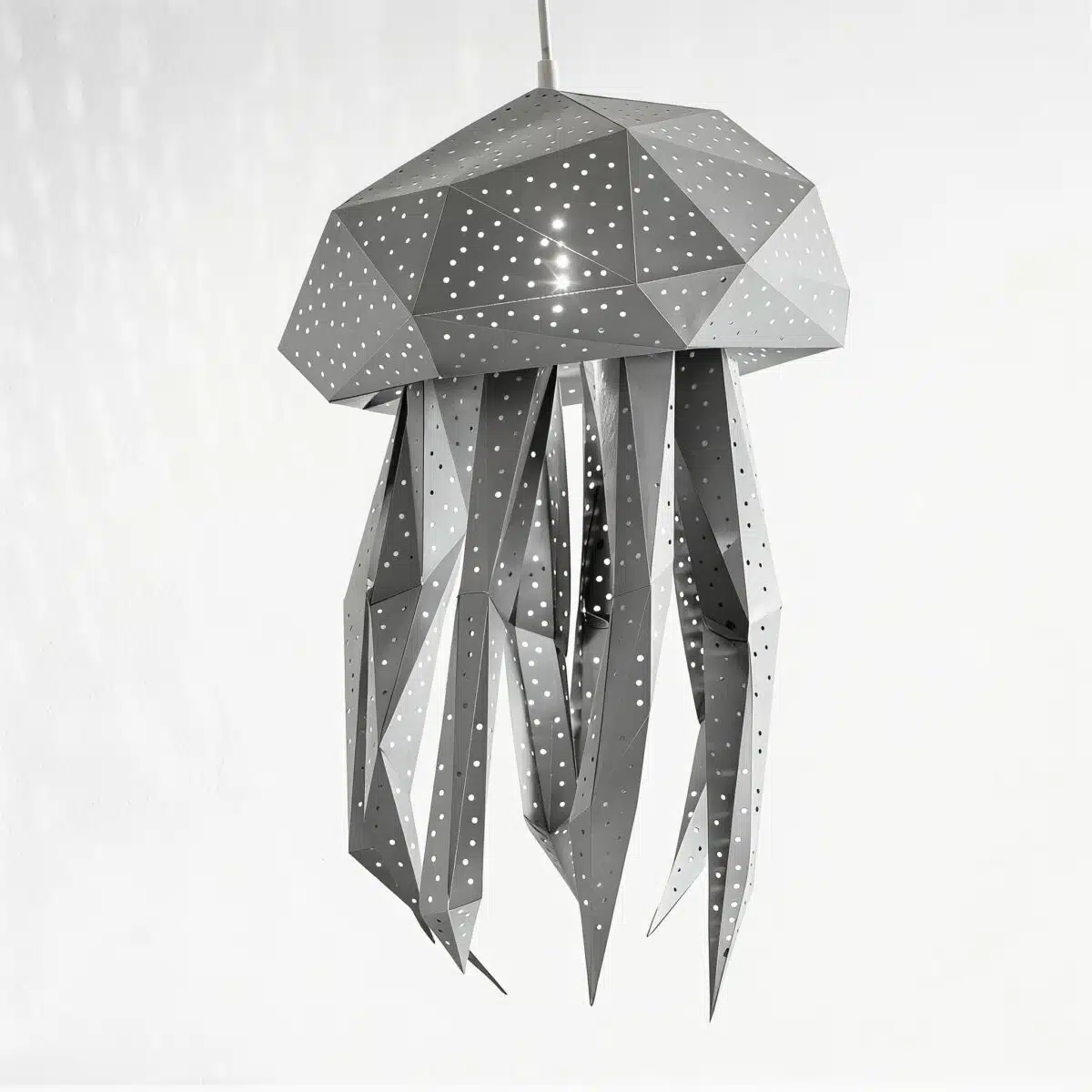 Bubble Quallen-Lampenschirm – DIY-Set, Grau – Produktansicht