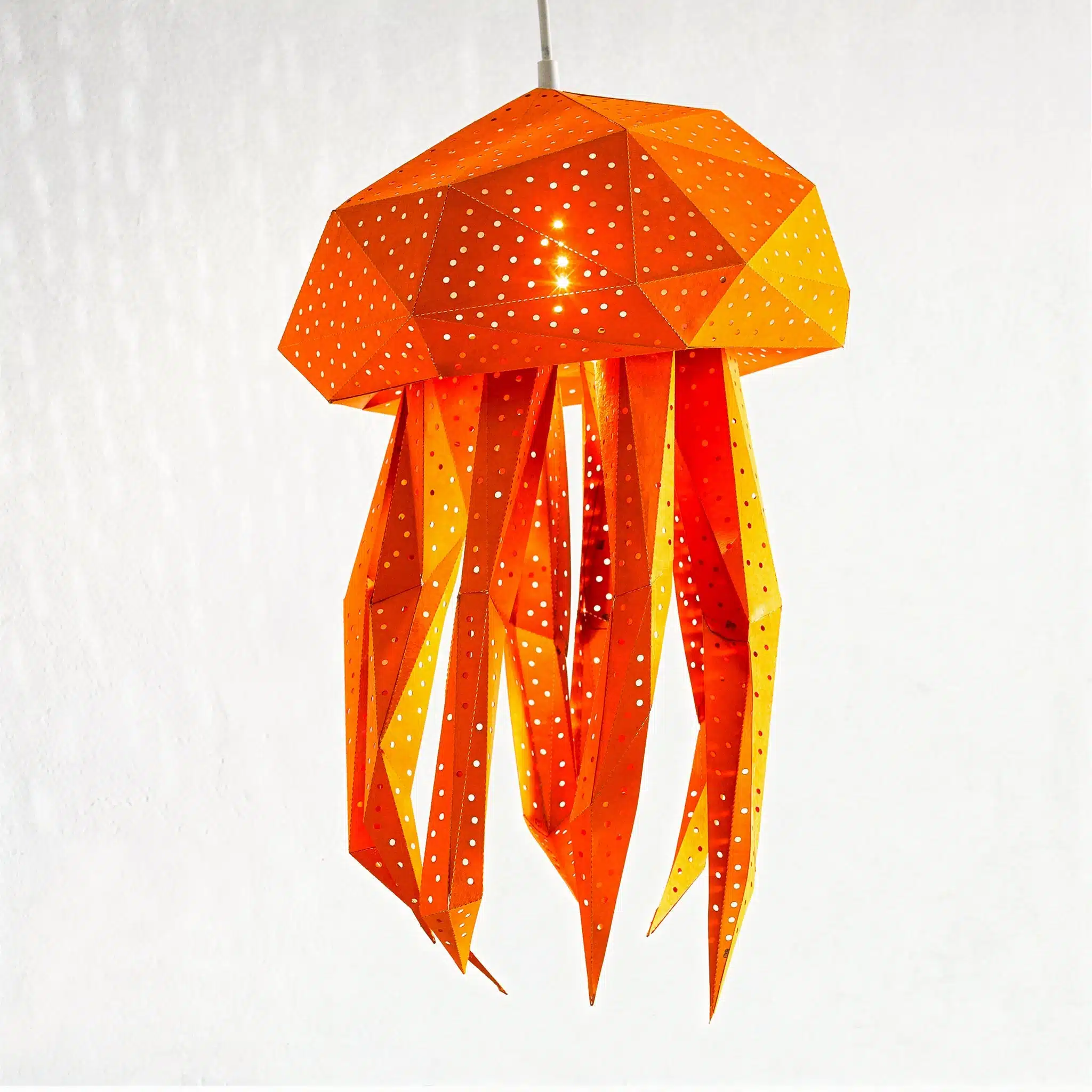 Bubble Quallen-Lampenschirm – DIY-Set, Orange – Produktansicht
