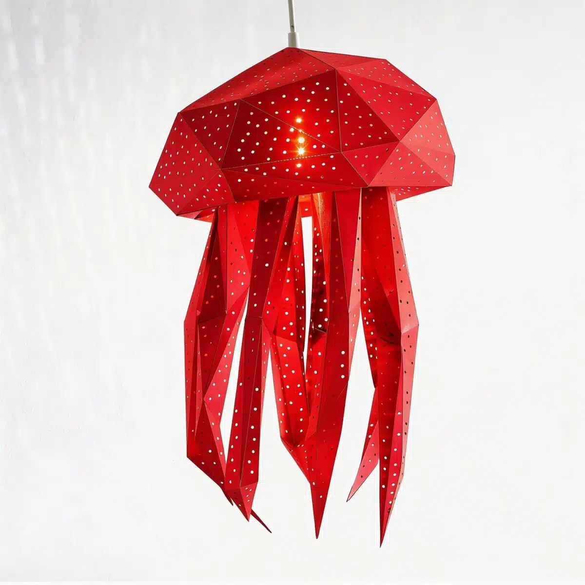 Bubble Quallen-Lampenschirm – DIY-Set, Rot – Produktansicht