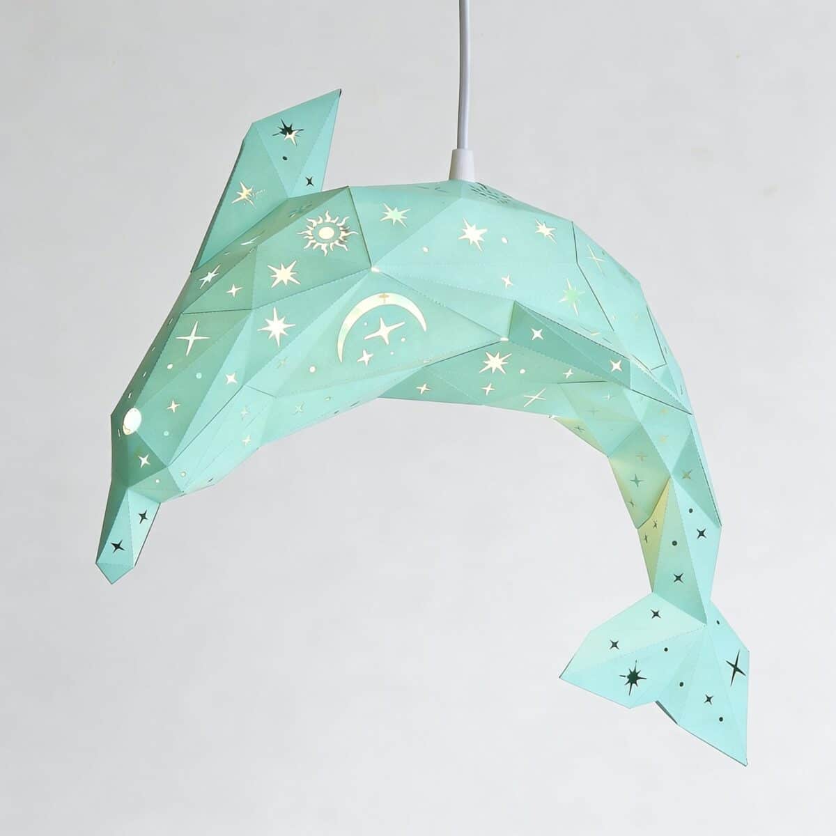 Celestial Delfin-Lampenschirm – DIY-Set, Mint – Produktansicht