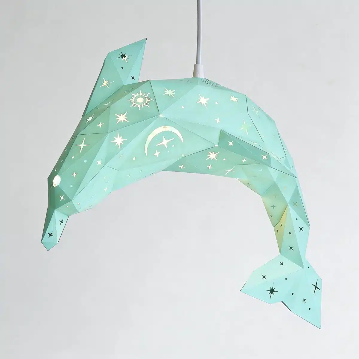 Celestial Delfin-Lampenschirm – DIY-Set, Mint – Produktansicht
