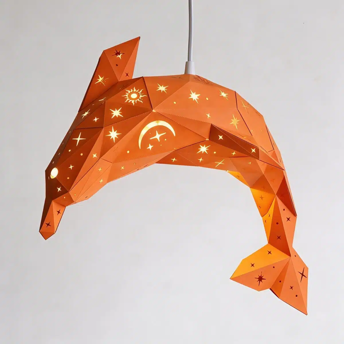 Celestial Delfin-Lampenschirm – DIY-Set, Orange – Produktansicht