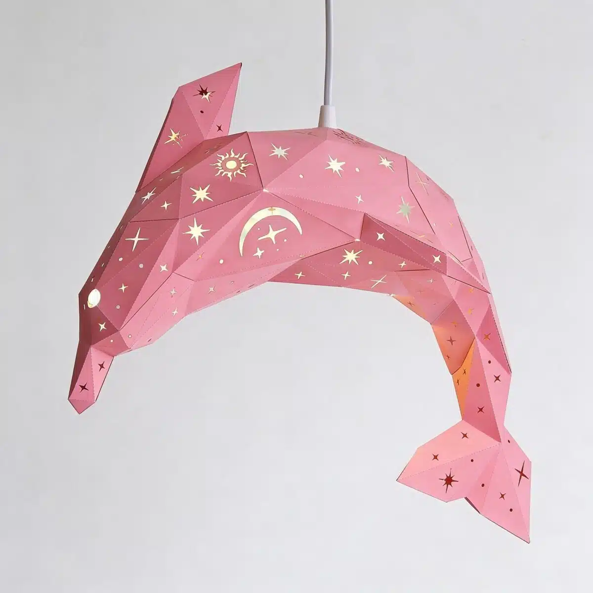 Celestial Delfin-Lampenschirm – DIY-Set, Pink – Produktansicht