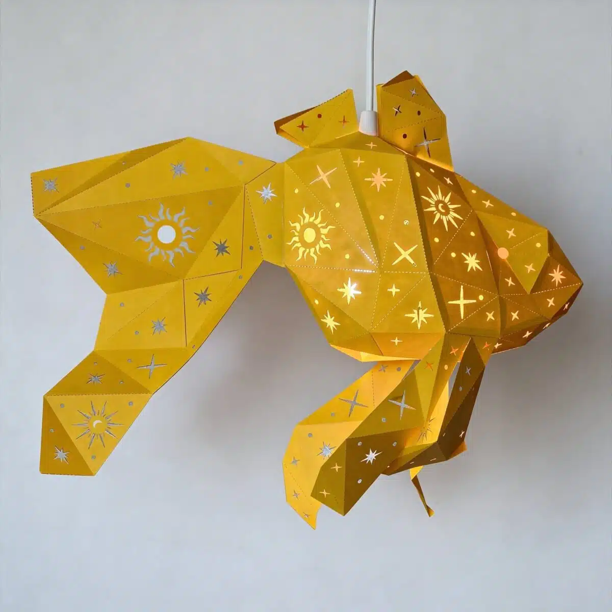 Celestial Goldfisch-Lampenschirm – DIY-Set, Gelb – Produktansicht