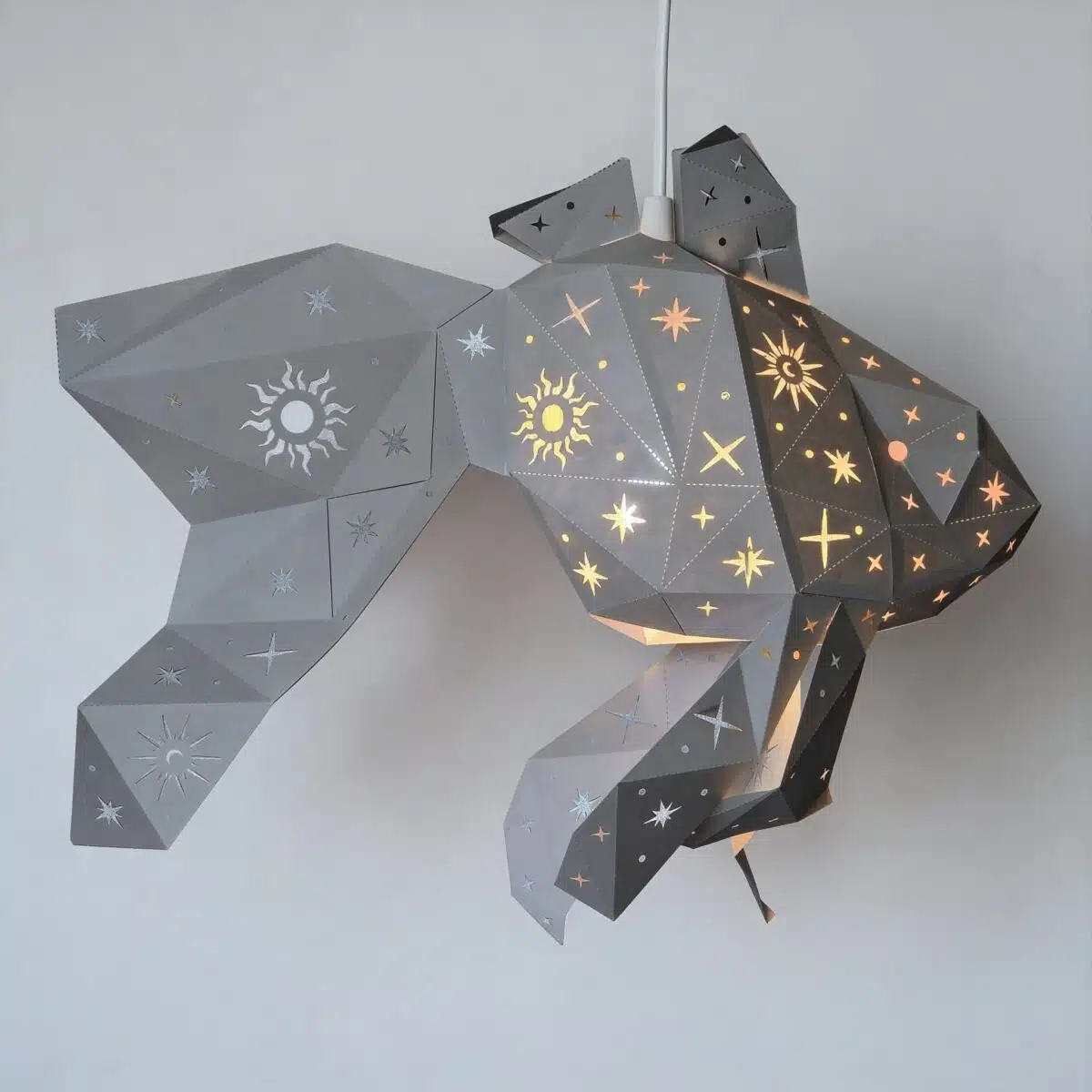 Celestial Goldfisch-Lampenschirm – DIY-Set, Grau – Produktansicht