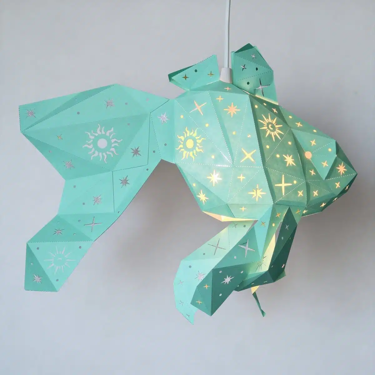 Celestial Goldfisch-Lampenschirm – DIY-Set, Mint – Produktansicht