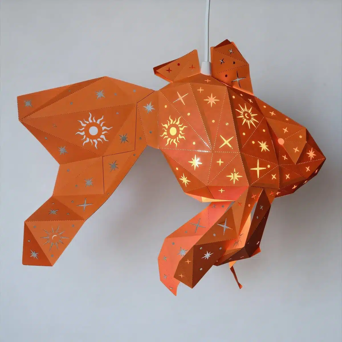 Celestial Goldfisch-Lampenschirm – DIY-Set, Orange – Produktansicht