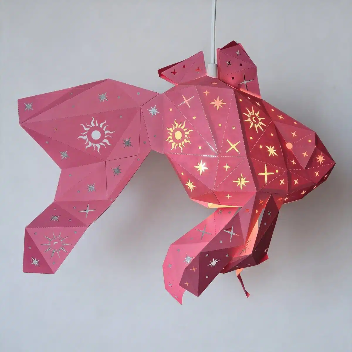 Celestial Goldfisch-Lampenschirm – DIY-Set, Pink – Produktansicht