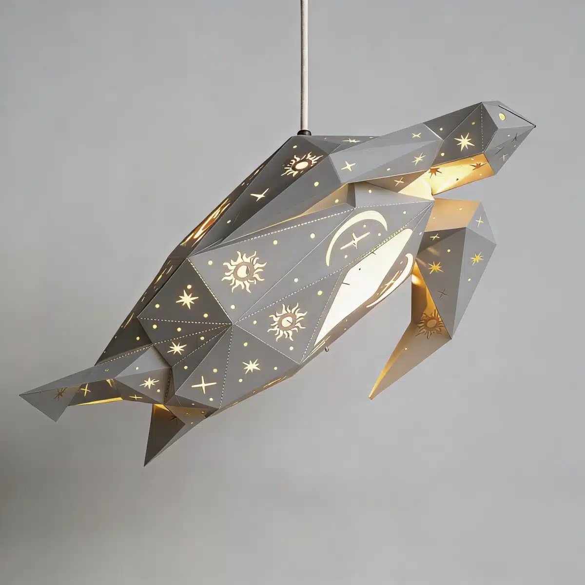 Celestial Meeresschildkröten-Lampenschirm – DIY-Set, Grau – Produktansicht