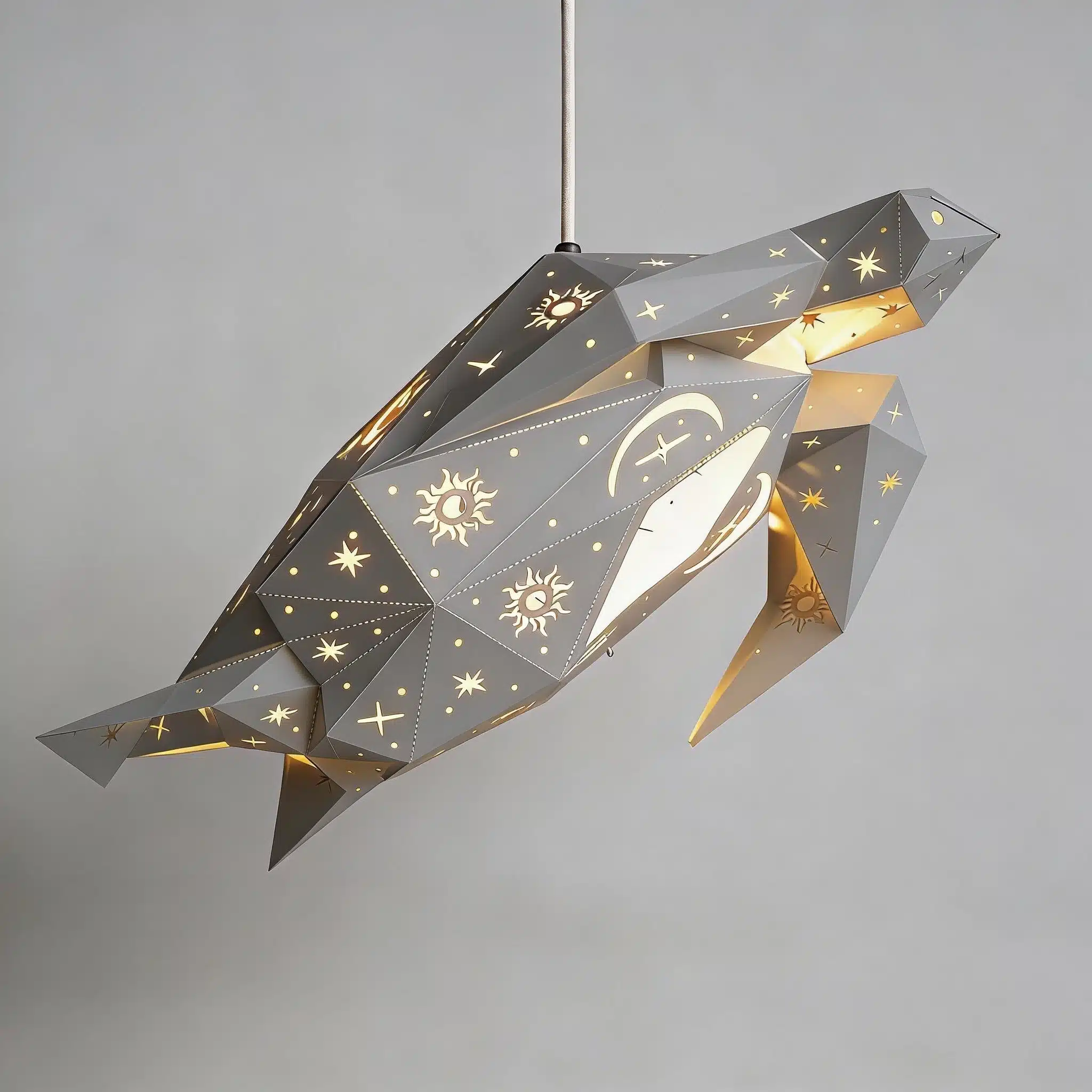 Celestial Meeresschildkröten-Lampenschirm – DIY-Set, Grau – Produktansicht