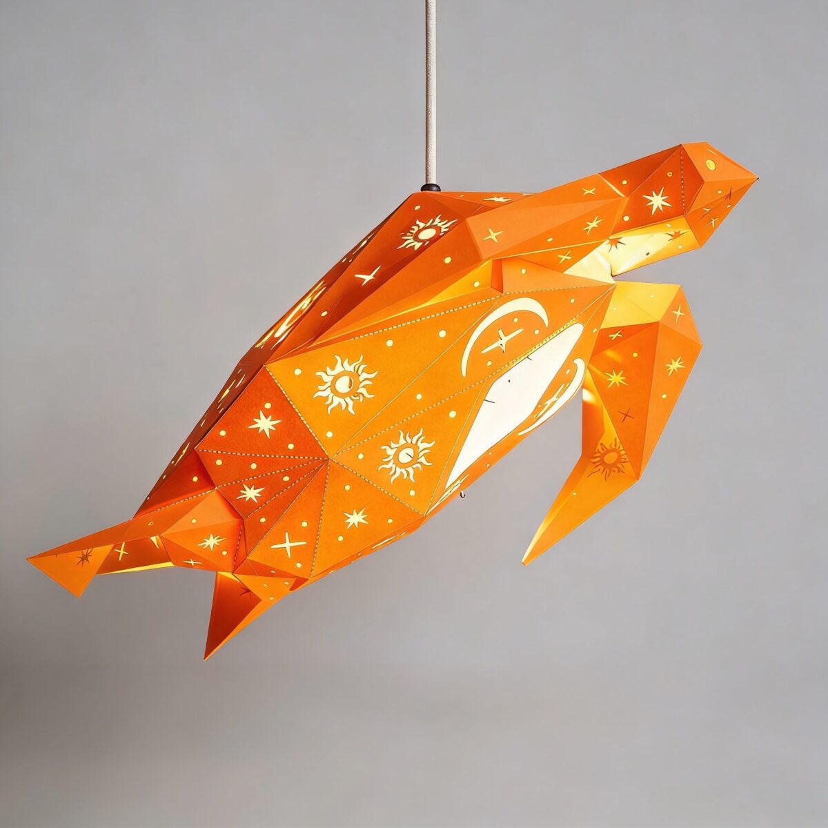 Celestial Meeresschildkröten-Lampenschirm – DIY-Set, Orange – Produktansicht