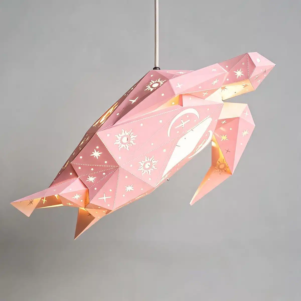 Celestial Meeresschildkröten-Lampenschirm – DIY-Set, Pink – Produktansicht