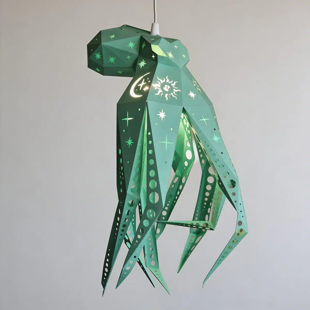 Celestial Oktopus-Lampenschirm – DIY-Set, Mint – Produktansicht