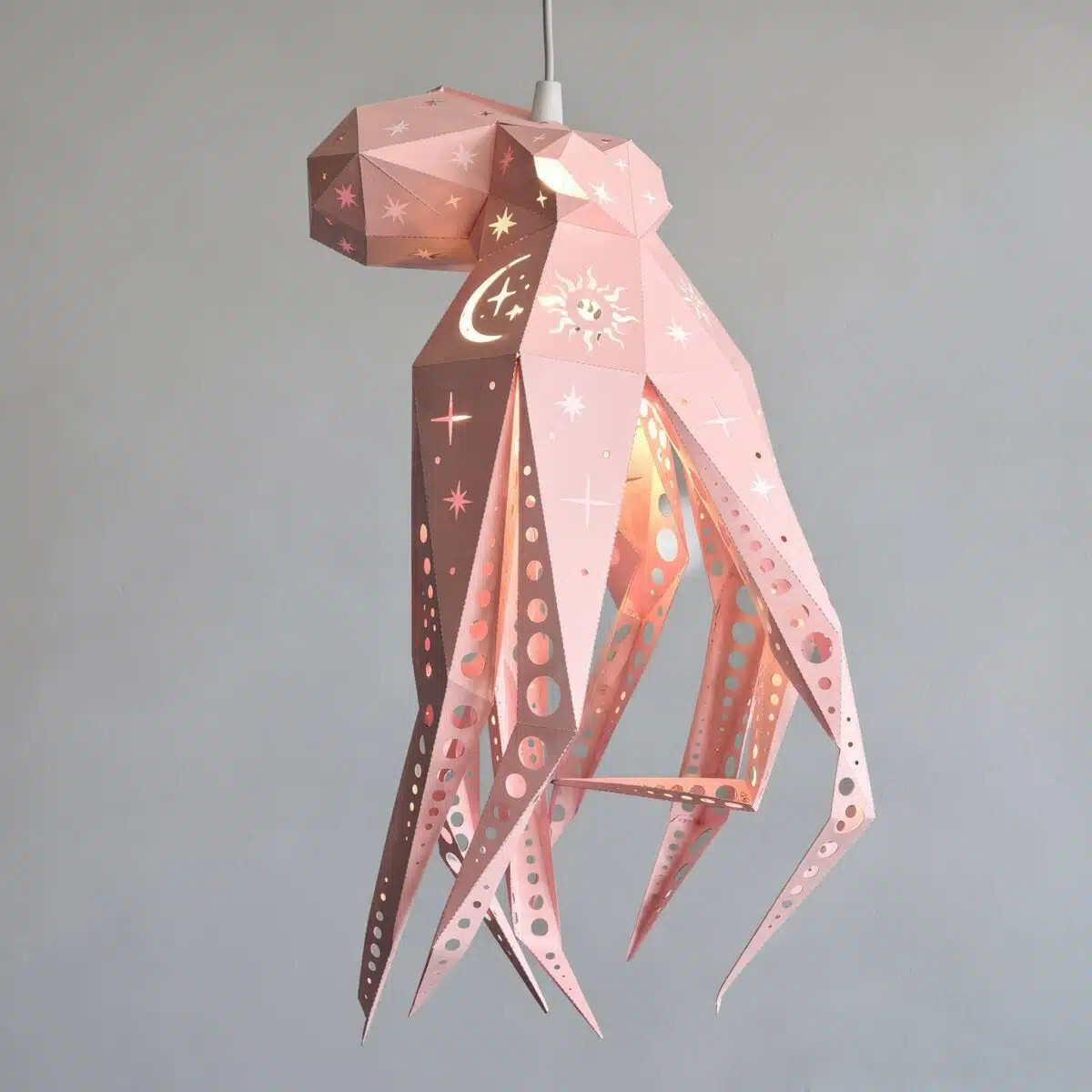 Celestial Oktopus-Lampenschirm – DIY-Set, Pink – Produktansicht