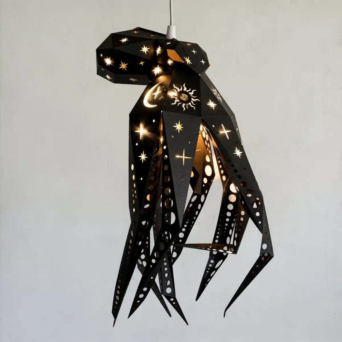 Celestial Oktopus-Lampenschirm – DIY-Set, Schwarz – Produktansicht