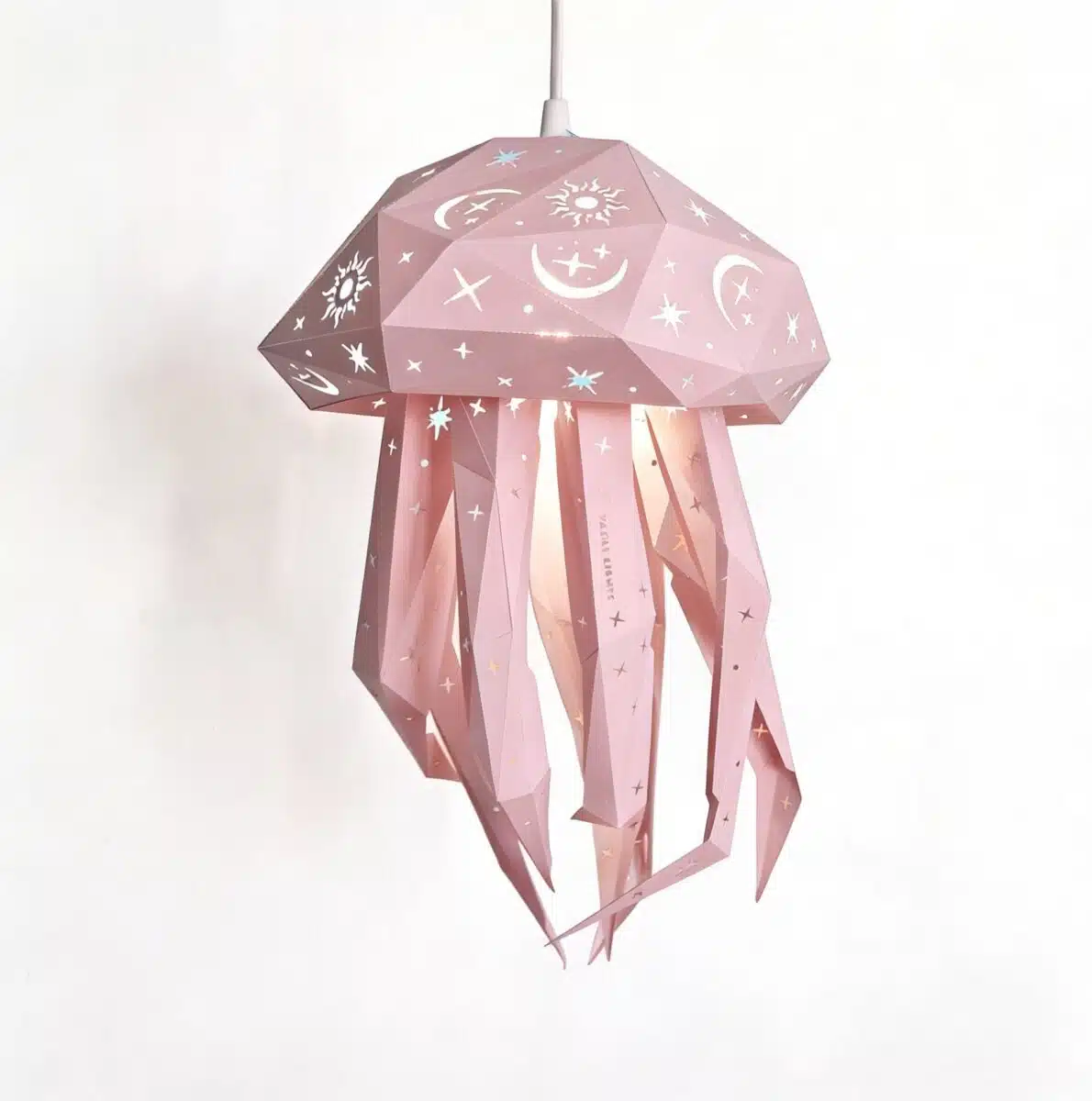 Celestial Quallen-Lampenschirm – DIY-Set, Pink – Produktansicht