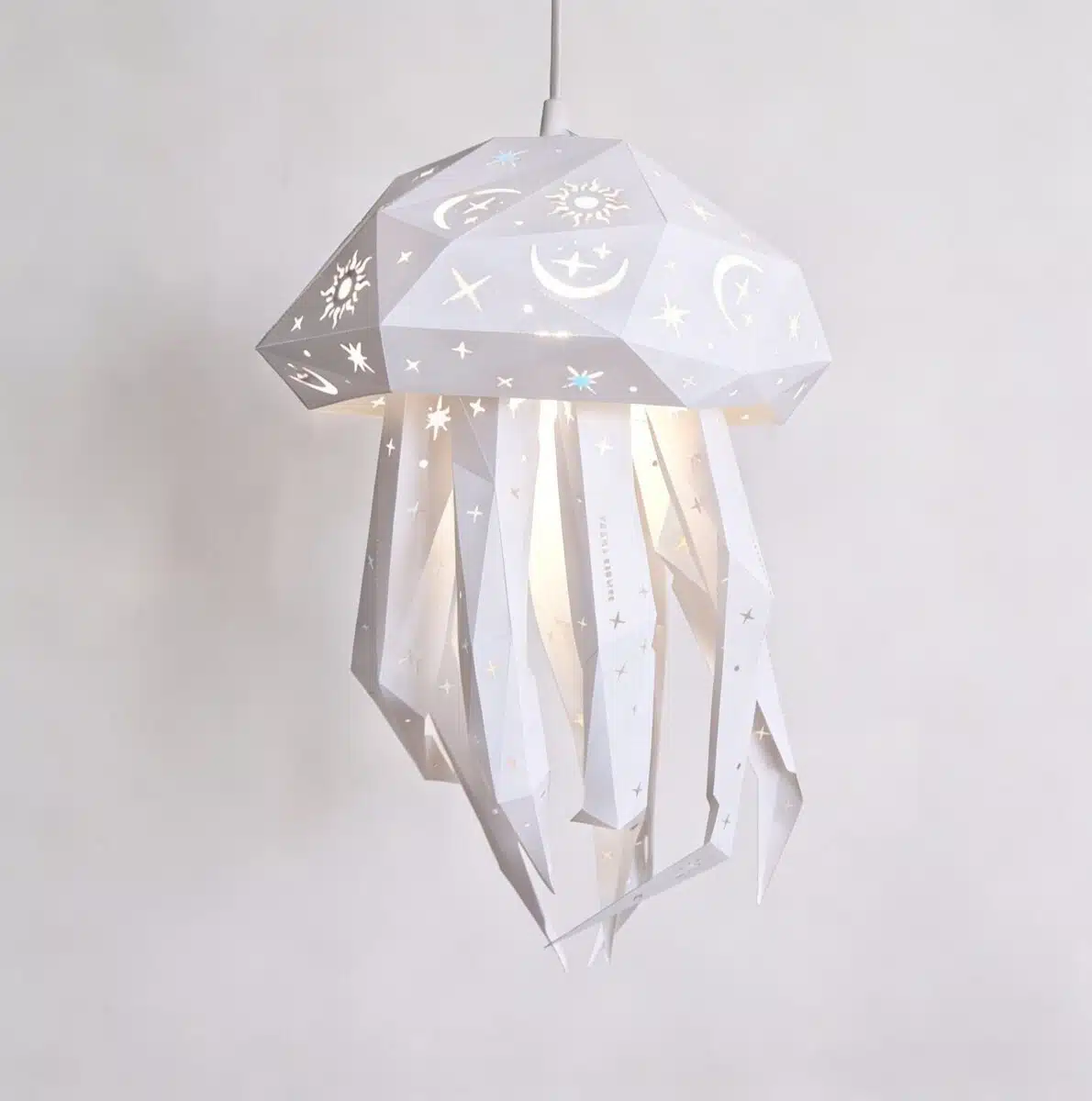 Celestial Quallen-Lampenschirm – DIY-Set, Weiß – Produktansicht