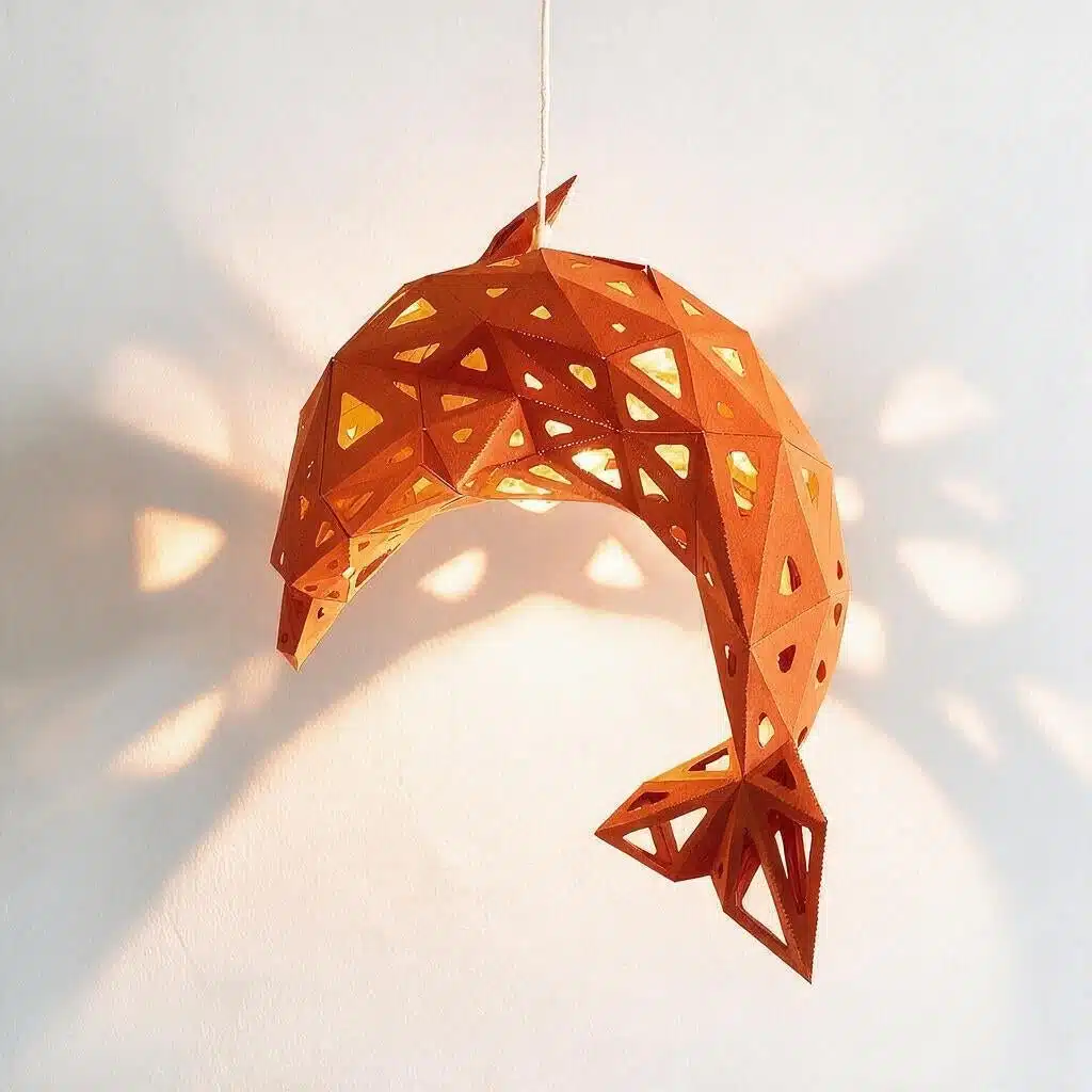 Coral Delfin-Lampenschirm – DIY-Set, Orange – Produktansicht