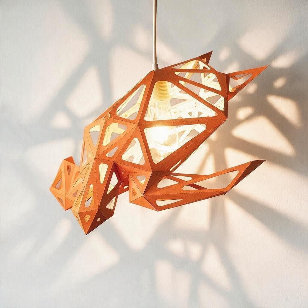 Coral Meeresschildkröten-Lampenschirm – DIY-Set, Orange – Produktansicht
