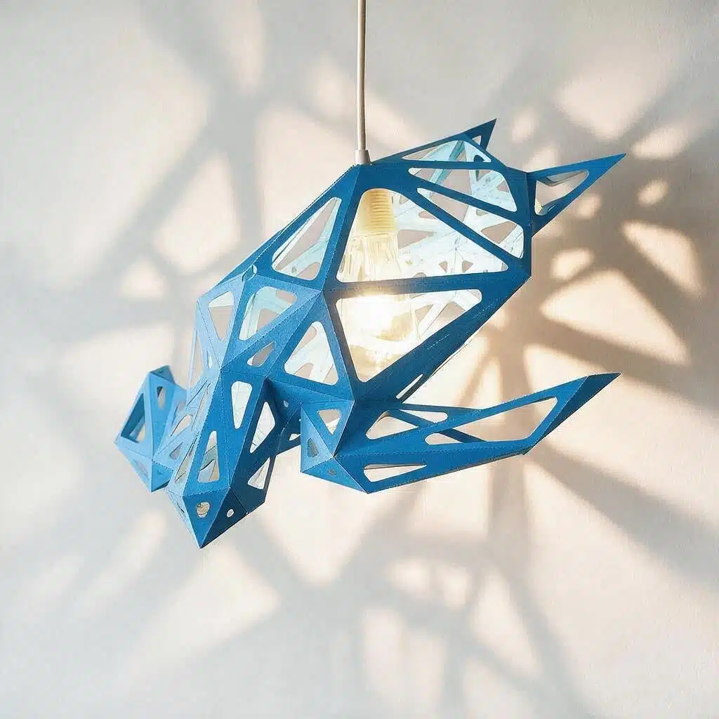 Coral Meeresschildkröten-Lampenschirm – DIY-Set, Ozeanblau – Produktansicht