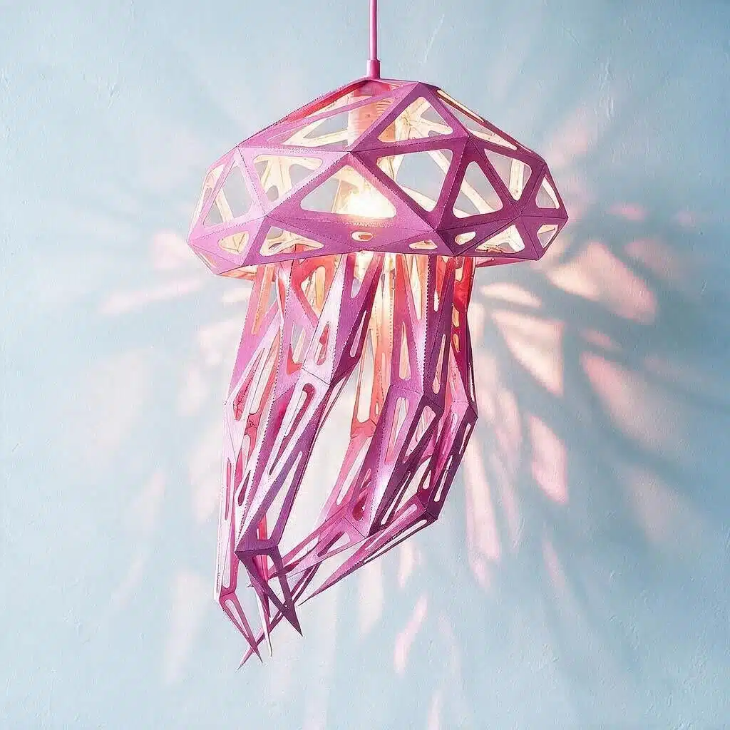 Coral Quallen-Lampenschirm – DIY-Set, Pink – Produktansicht