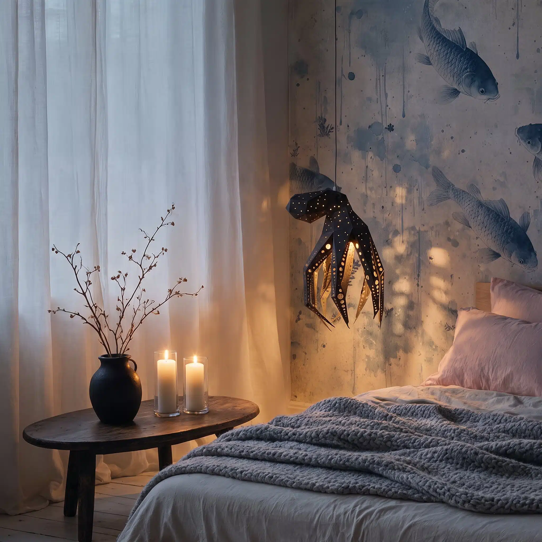 Octavio – Oktopus-Pendelleuchte, Schwarz – weitere Ansicht